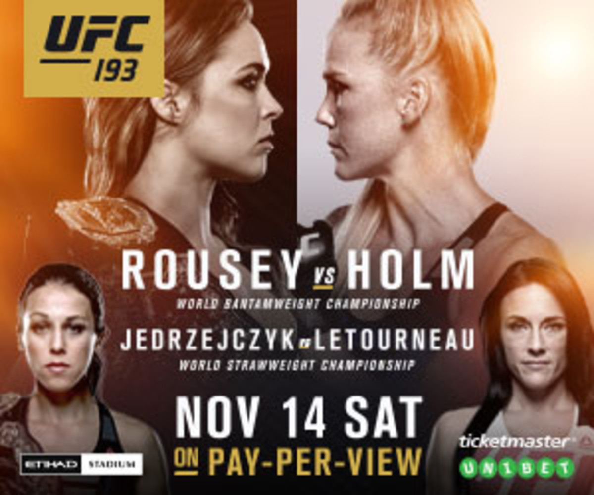 UFC 193 takes place on Saturday night.