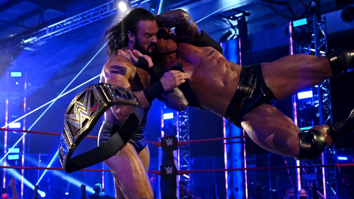 Drew McIntyre defending his WWE Championship against Randy Orton at SummerS...