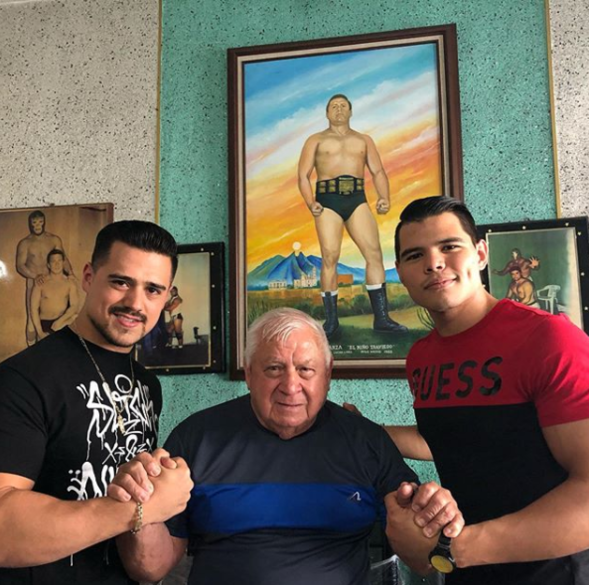 Humberto Garza Sr. with his grandsons Angel Garza & Humberto Carrillo 