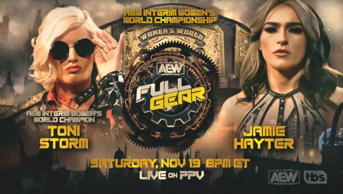 Toni Storm vs. Jamie Hayter title match added to AEW Full Gear - WON/F4W - WWE news, Pro Wrestling News, WWE Results, AEW News, AEW results
