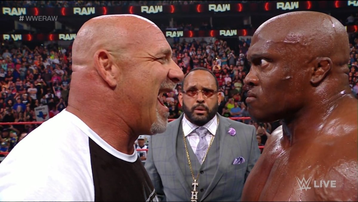 Goldberg appears on WWE Raw, challenges Bobby Lashley