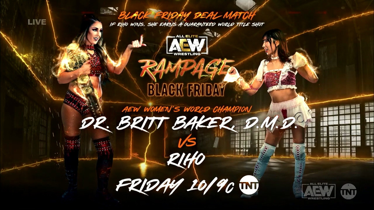 Britt Baker vs. Riho, tag match added to AEW Rampage Black Friday