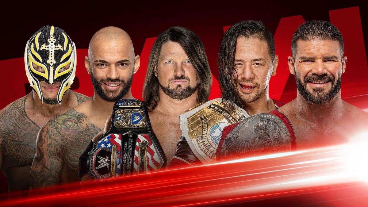 Wwe Raw Live Results Number One Contender S Fatal Five Way