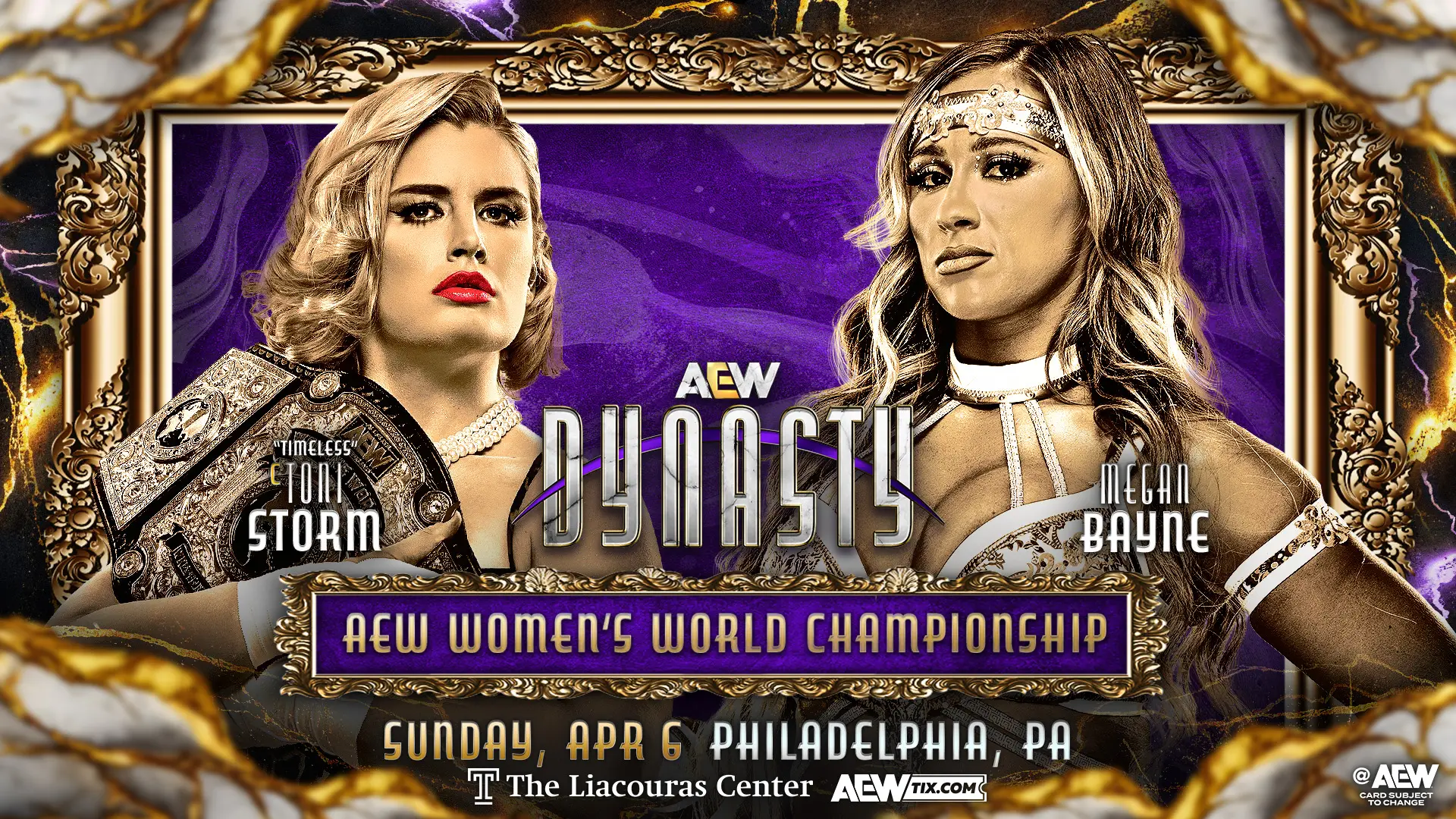 AEW Dynasty 2025 Card Toni Storm Megan Bayne