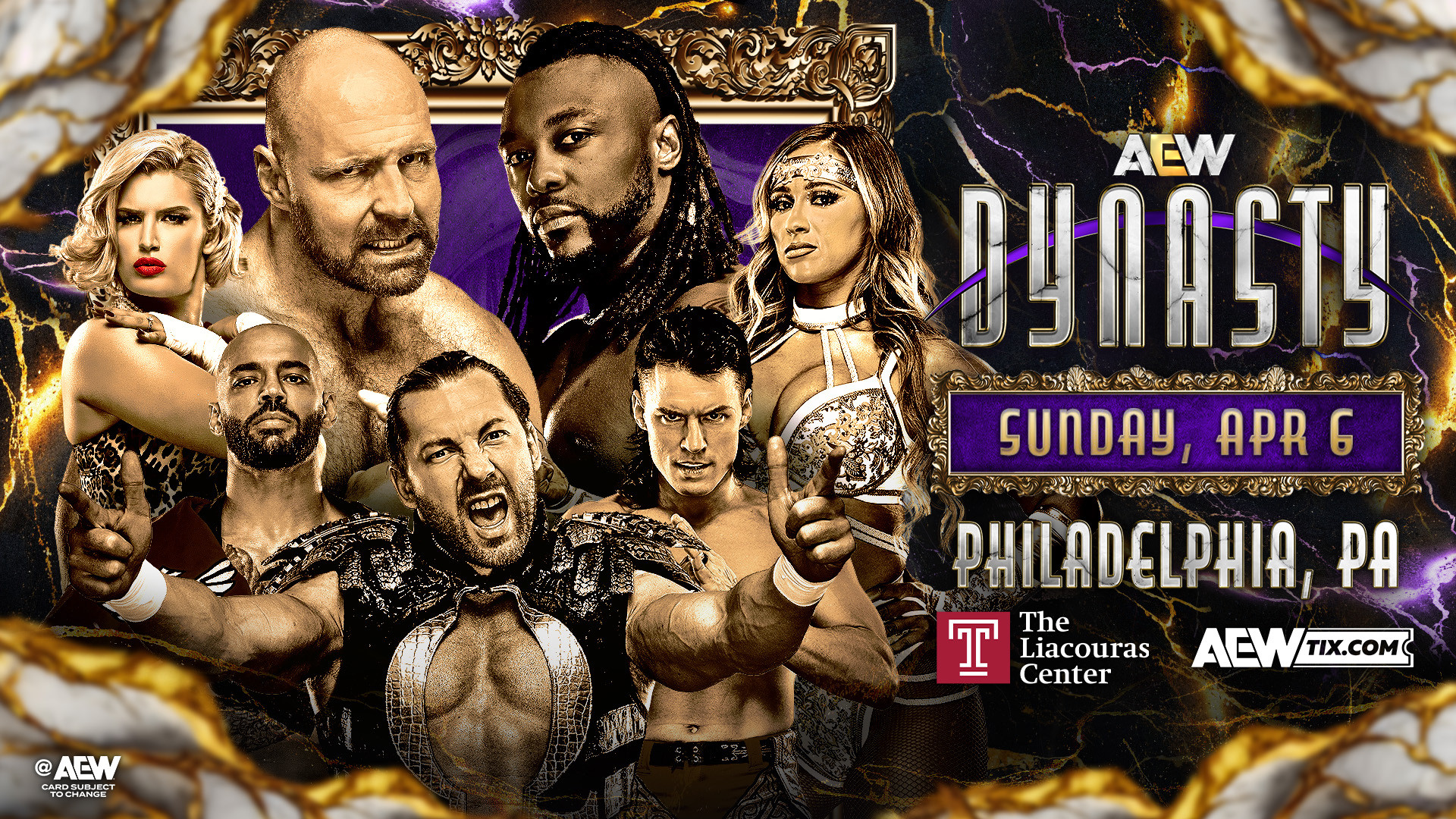 AEW Dynasty 2025 Global Start Times Poster