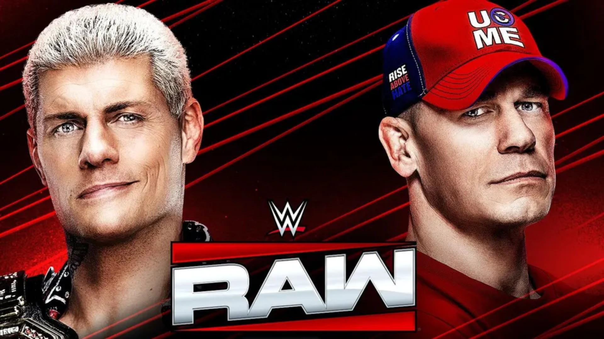 WWE RAW poster Cody Rhodes and John Cena