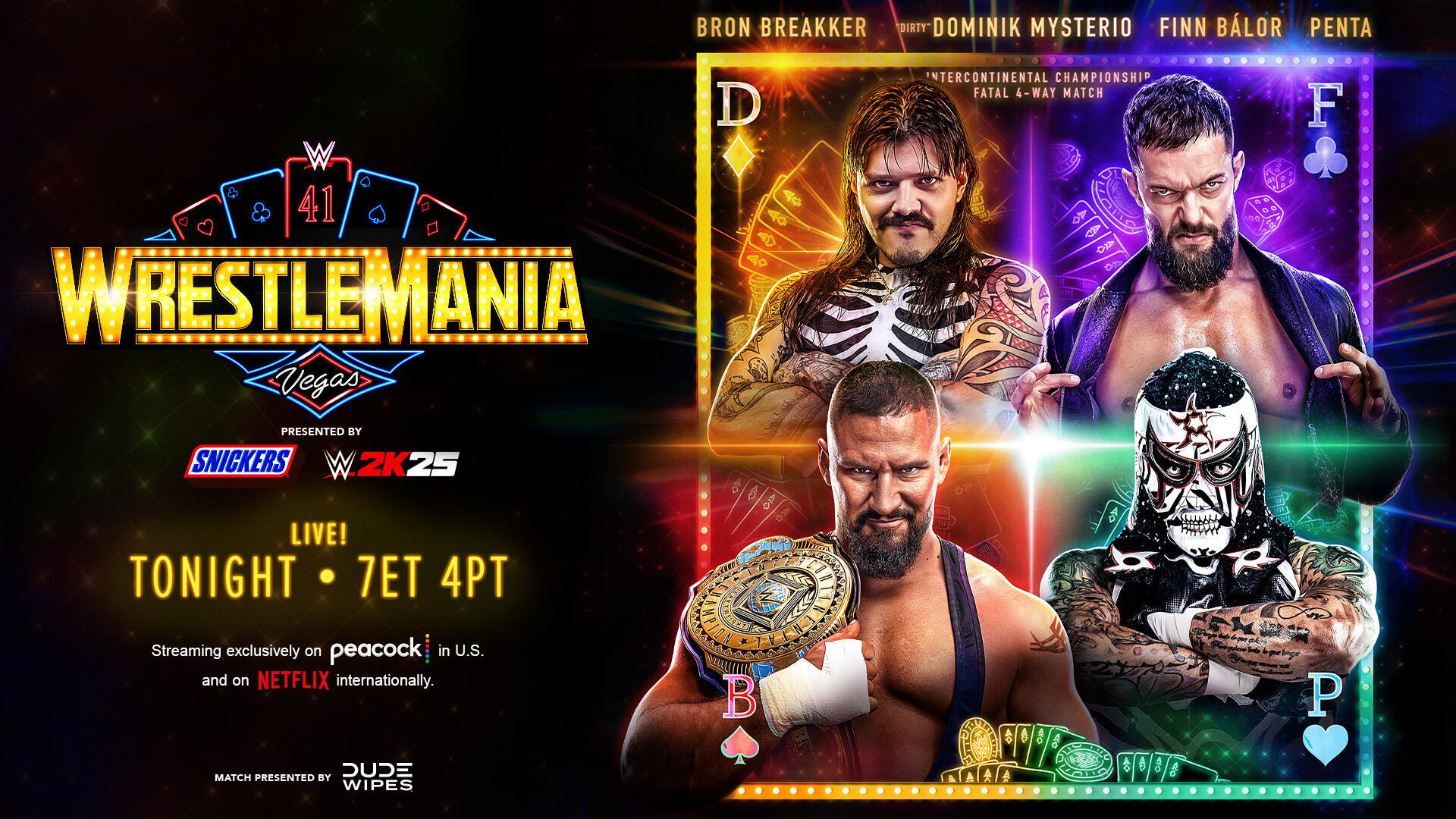 WWE WrestleMania 41 IC Title match poster