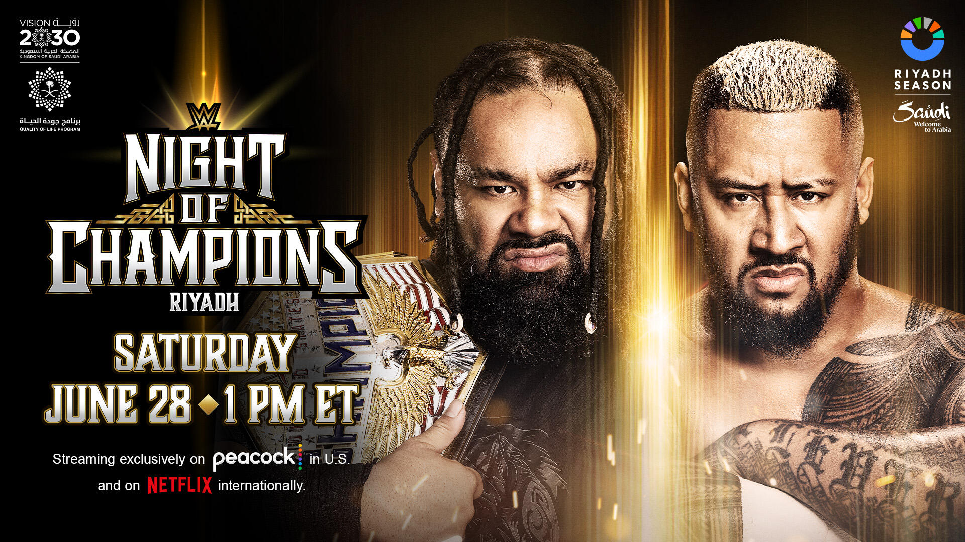 WWE Night of Champions 2025 Jacob Fatu vs Solo Sikoa