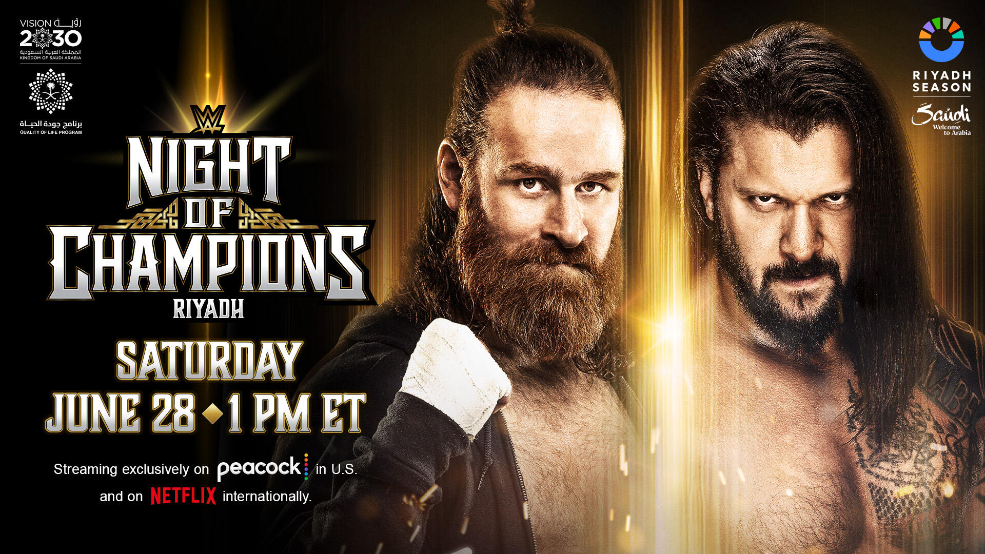 WWE Night of Champions 2025 Sami Zayn vs Karrion Kross