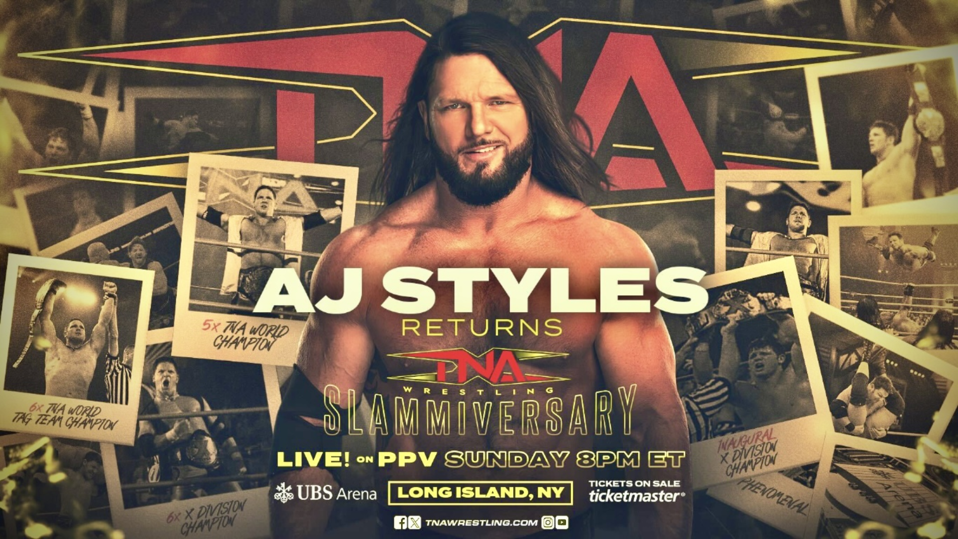 TNA Slammiversary 2025 Card: AJ Styles returns - F4W/WON
