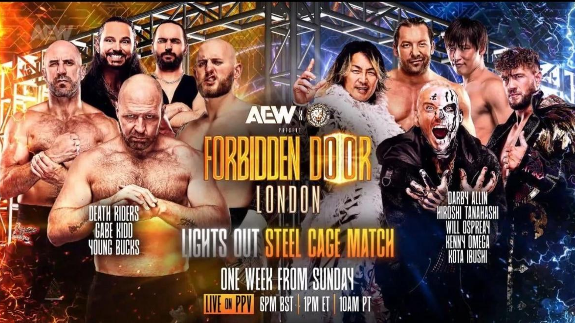 Lights Out Steel Cage Match AEW Forbidden Door 2025