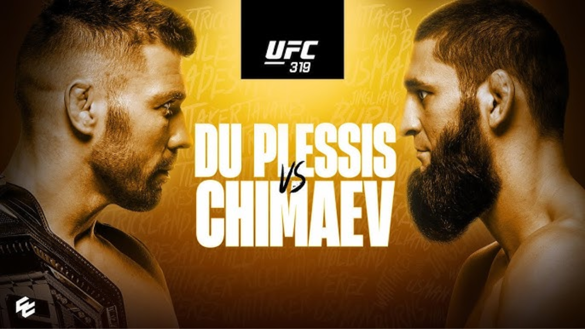 UFC 319 Gold Poster