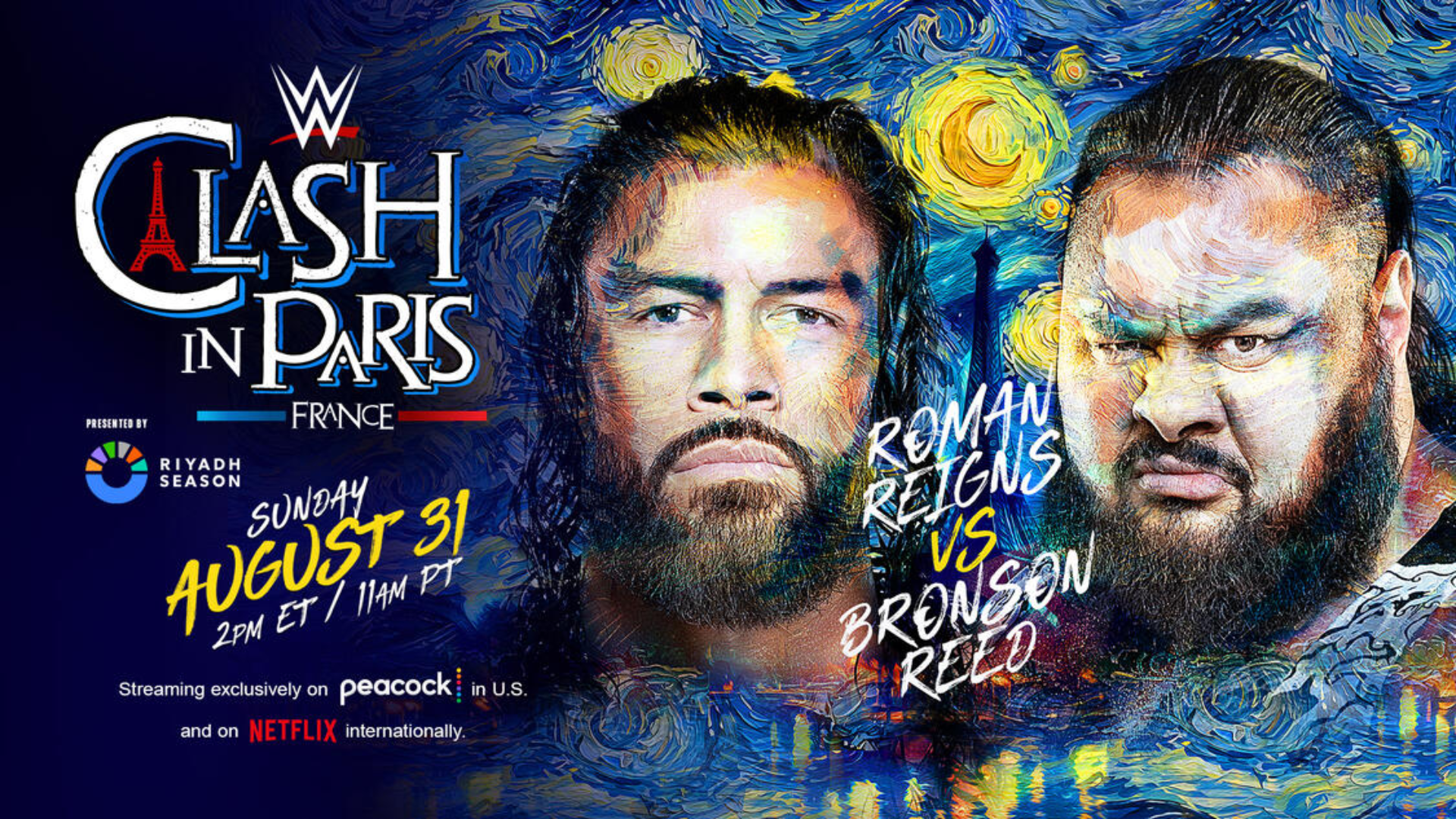 WWE Clash in Paris Roman Reigns vs Bronson Reed