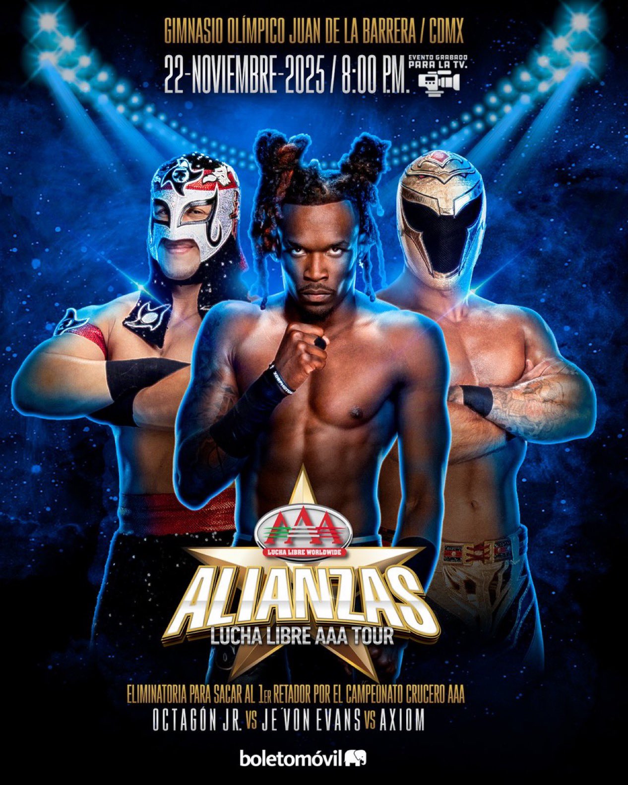 Octagon Jr. vs. Je'Von Evans vs. Axiom