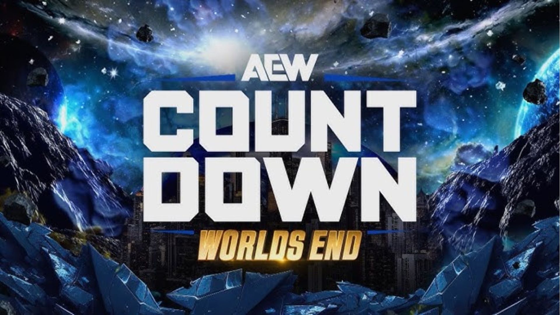 AEW Worlds End 2025 Countdown Poster