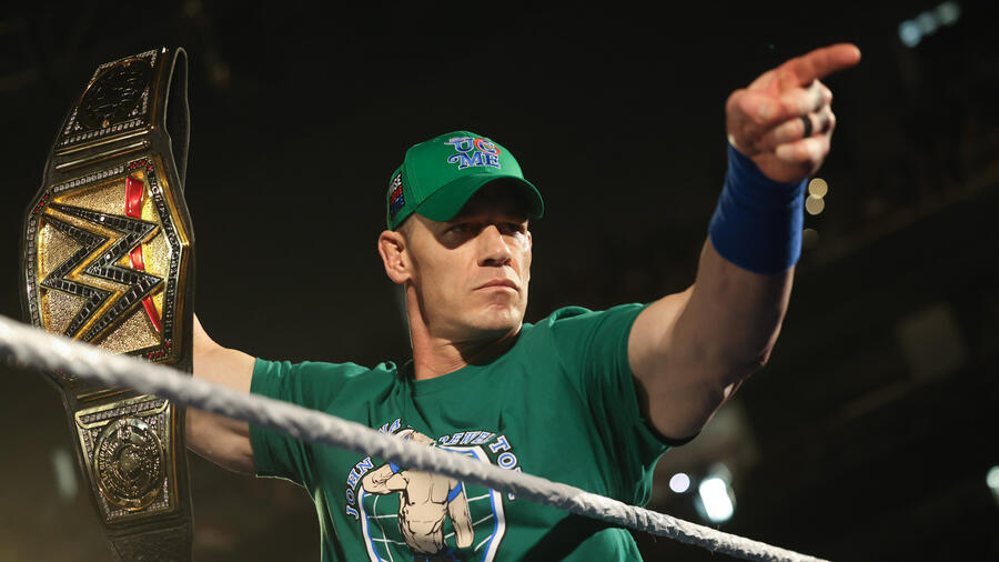 John Cena with WWE belt
