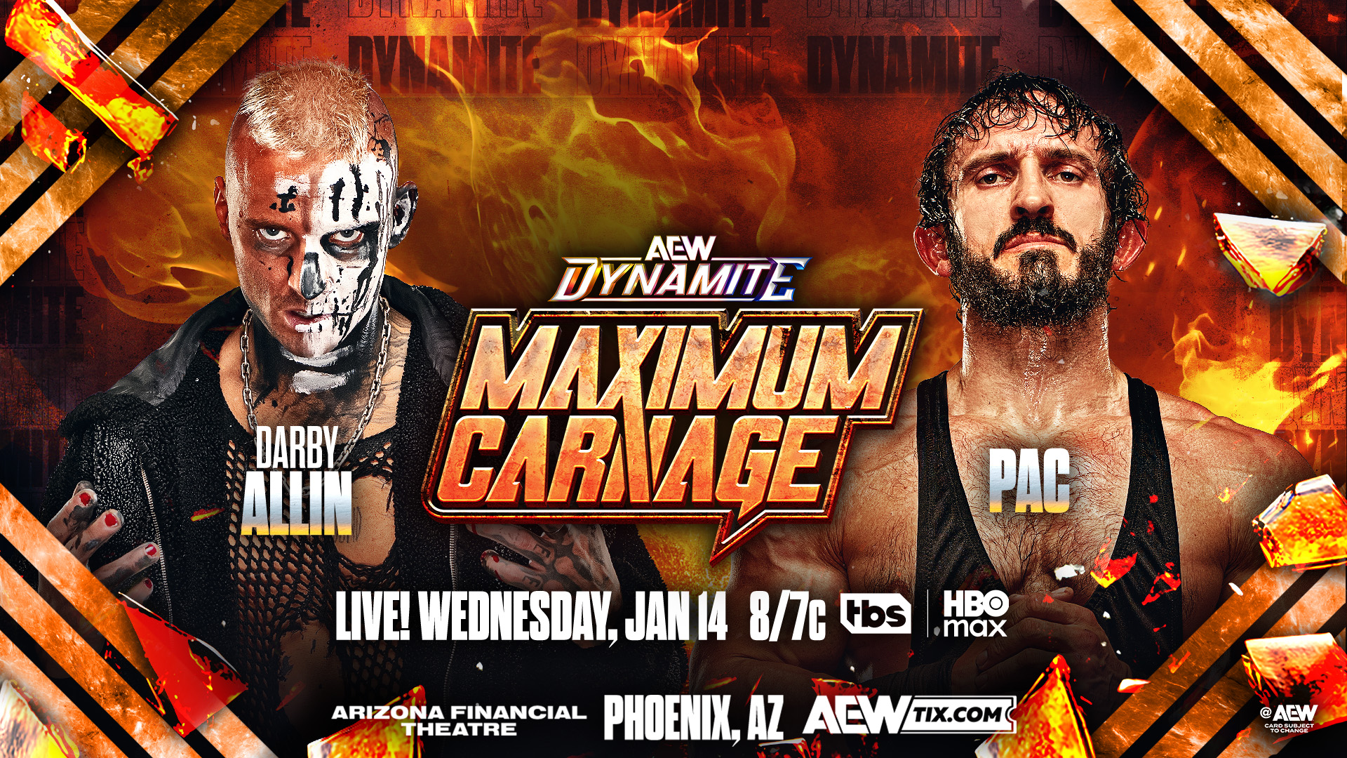 AEW Dynamite Maximum Carnage 2026 Darby Allin vs PAC