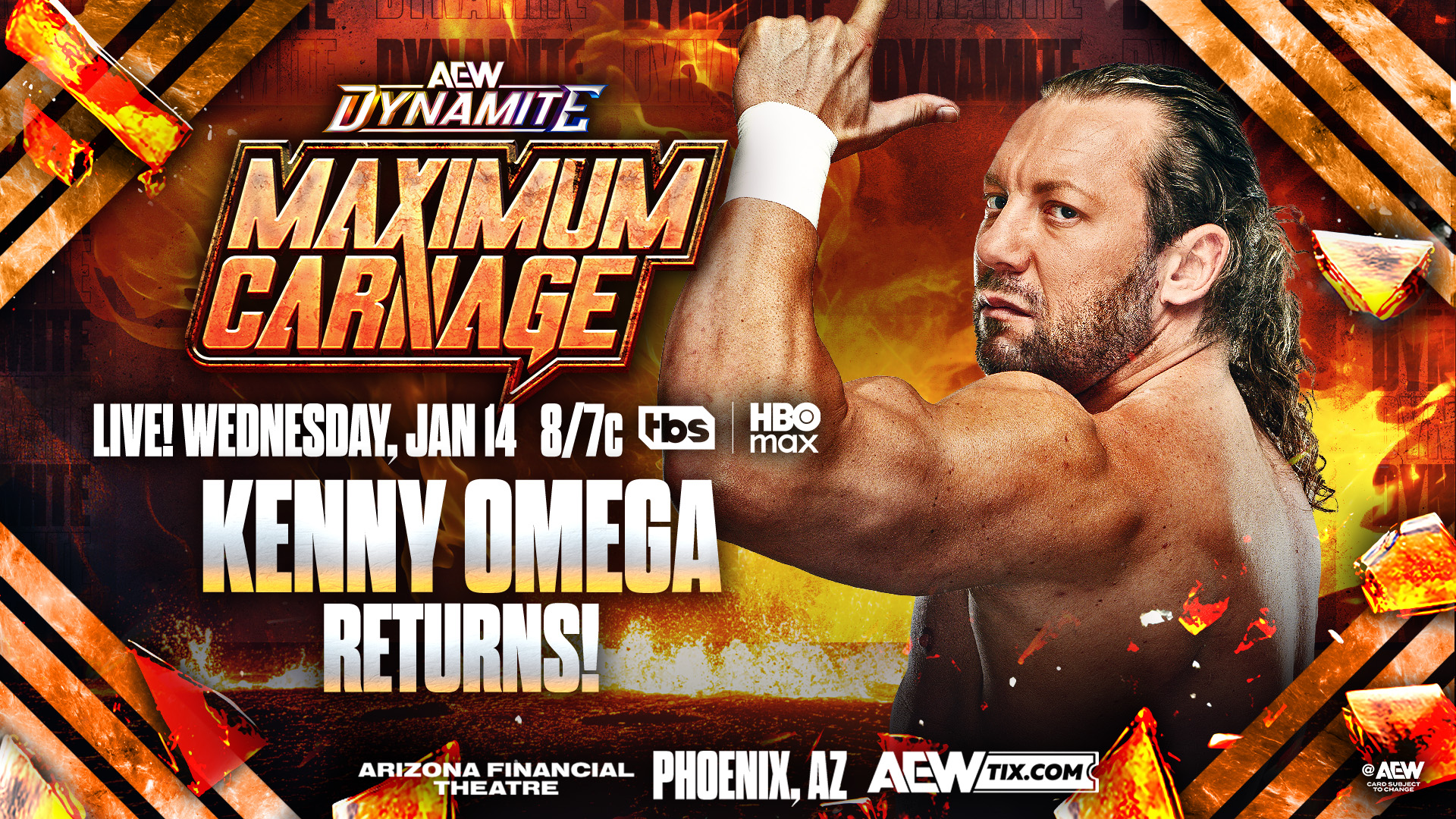 AEW Dynamite Maximum Carnage 2026 Kenny Omega