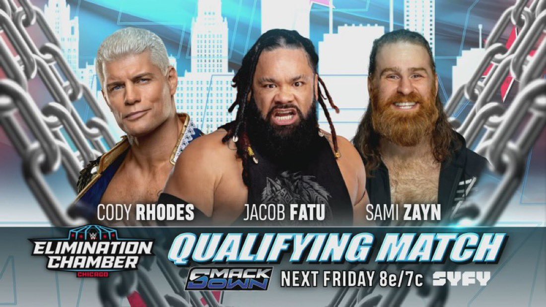 Two title matches, Elimination Chamber qualifiers set for WWE SmackDown