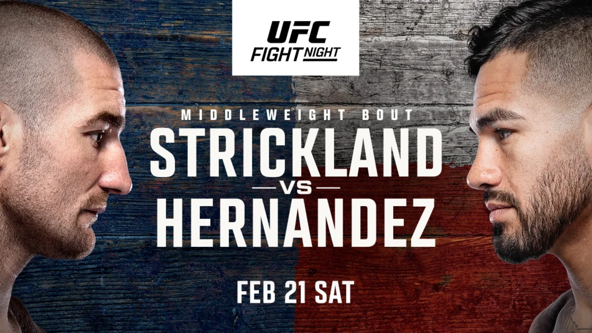 UFC Houston 2026 Strickland vs Hernandez Main Event Poster