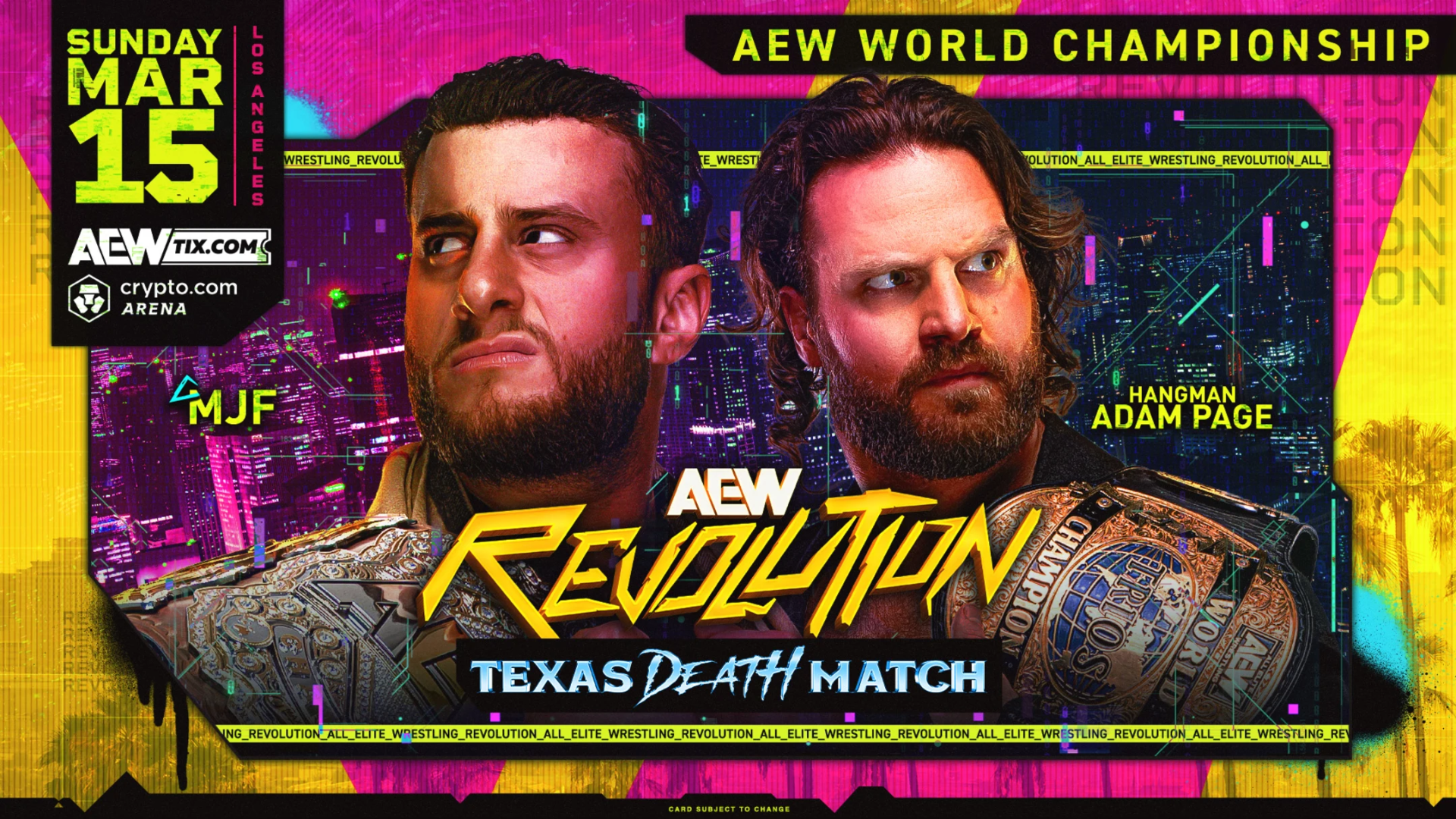 AEW Revolution 2026 MJF vs Hangman Adam Page