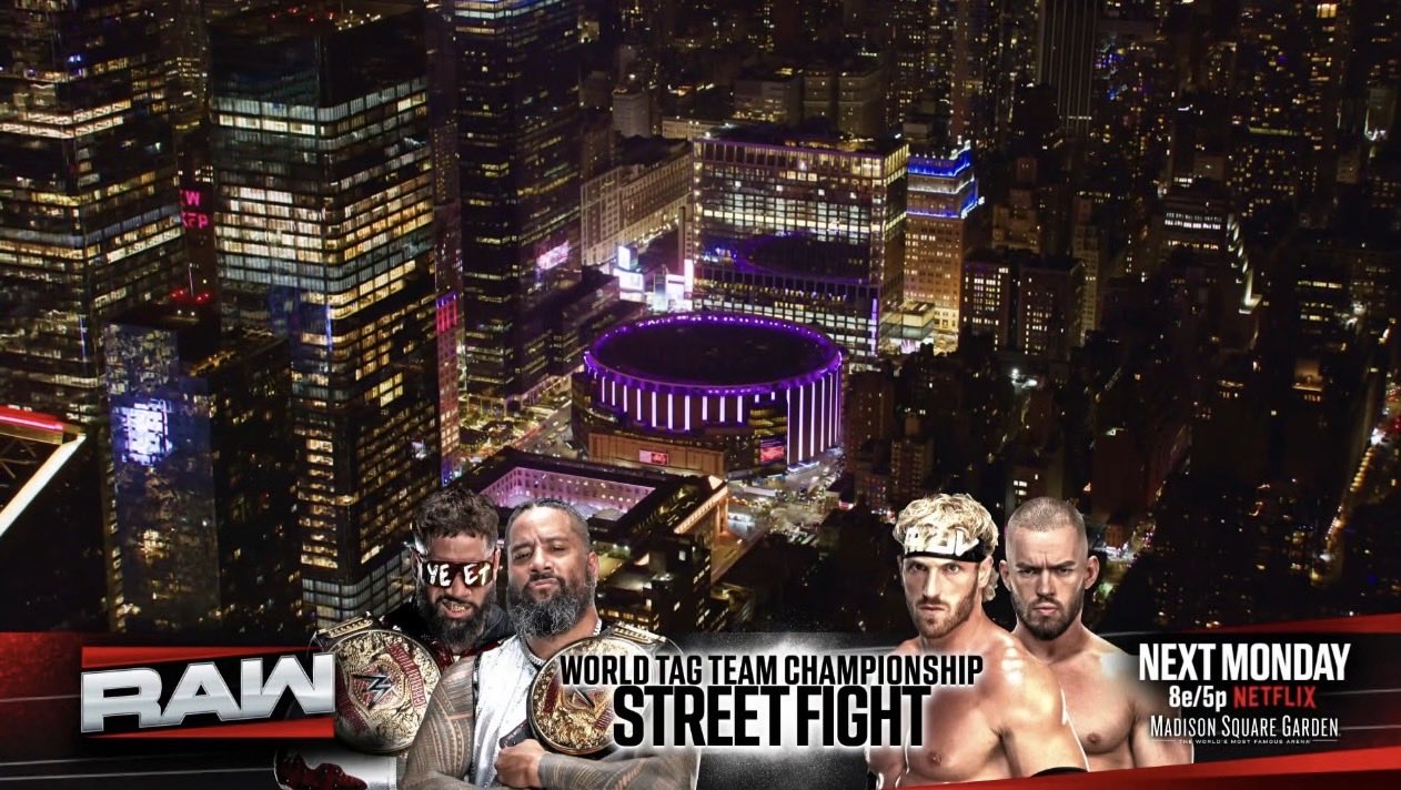 Street fight for World Tag Team titles set for next week