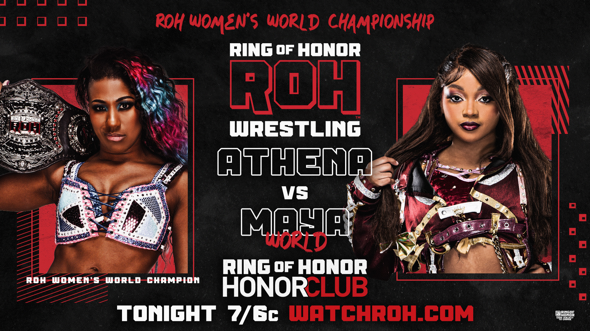 ROH Athena vs. Maya World match graphic