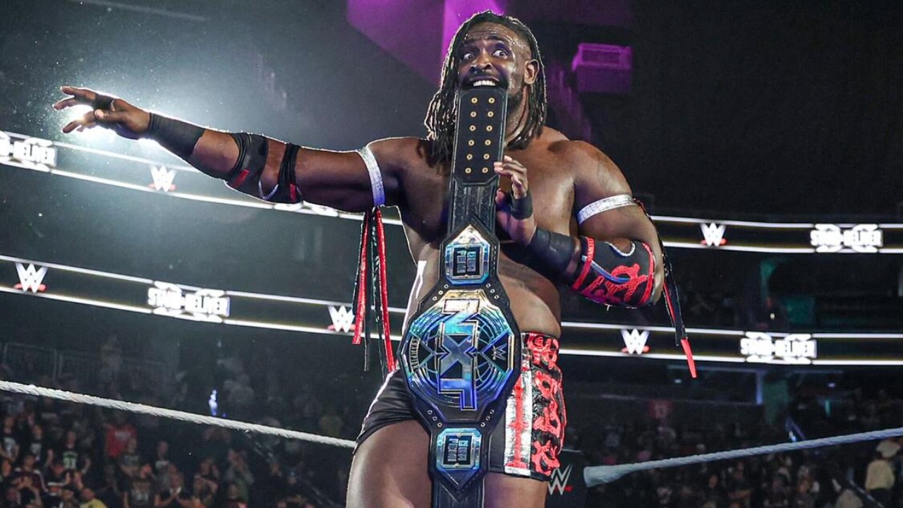 Oba Femi with the NXT Title