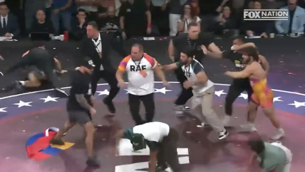Brawl breaks out at Real American Freestyle event