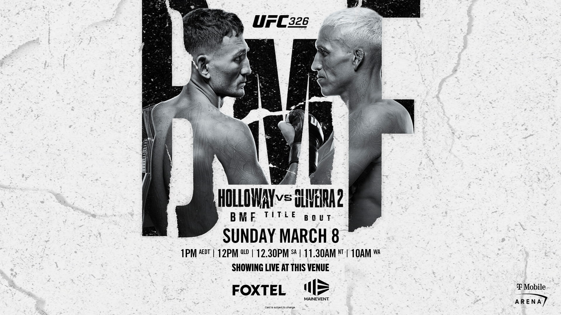 UFC 326 BMF fight poster
