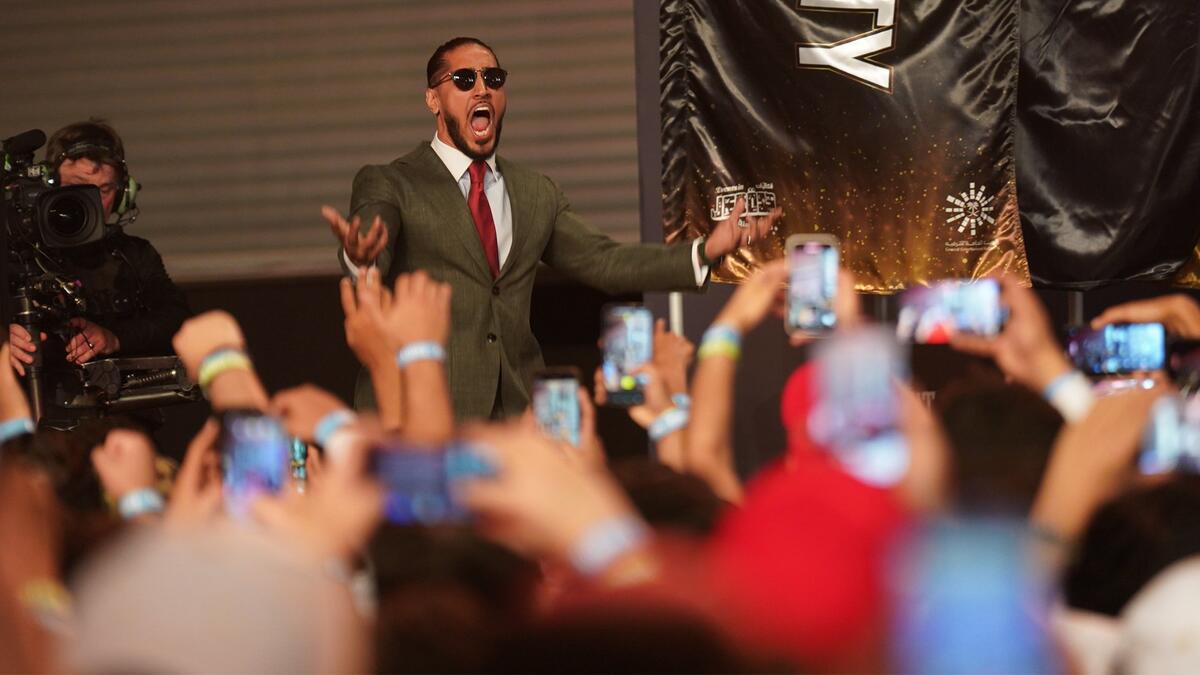 Mustafa Ali at WWE Night of Champions 2023 media event