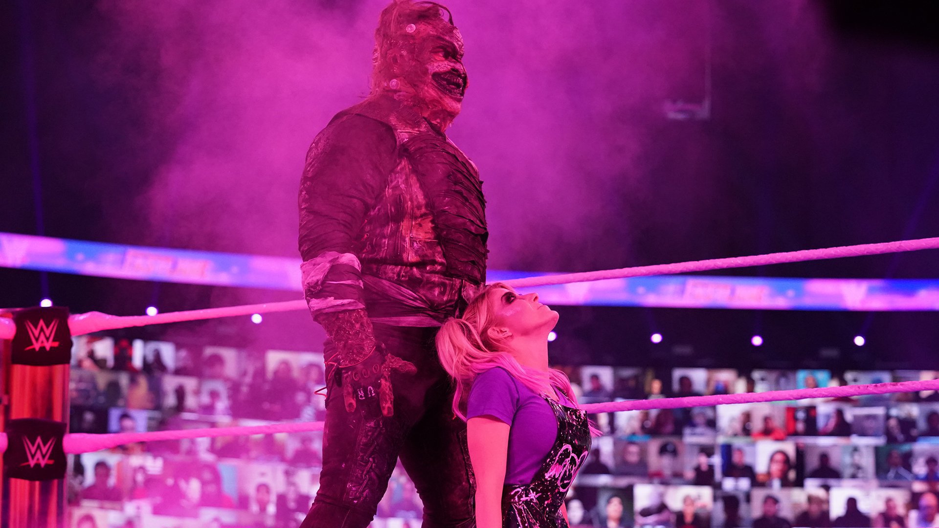 Bray Wyatt's The Fiend and Alexa Bliss at WWE. Fastlane 2021
