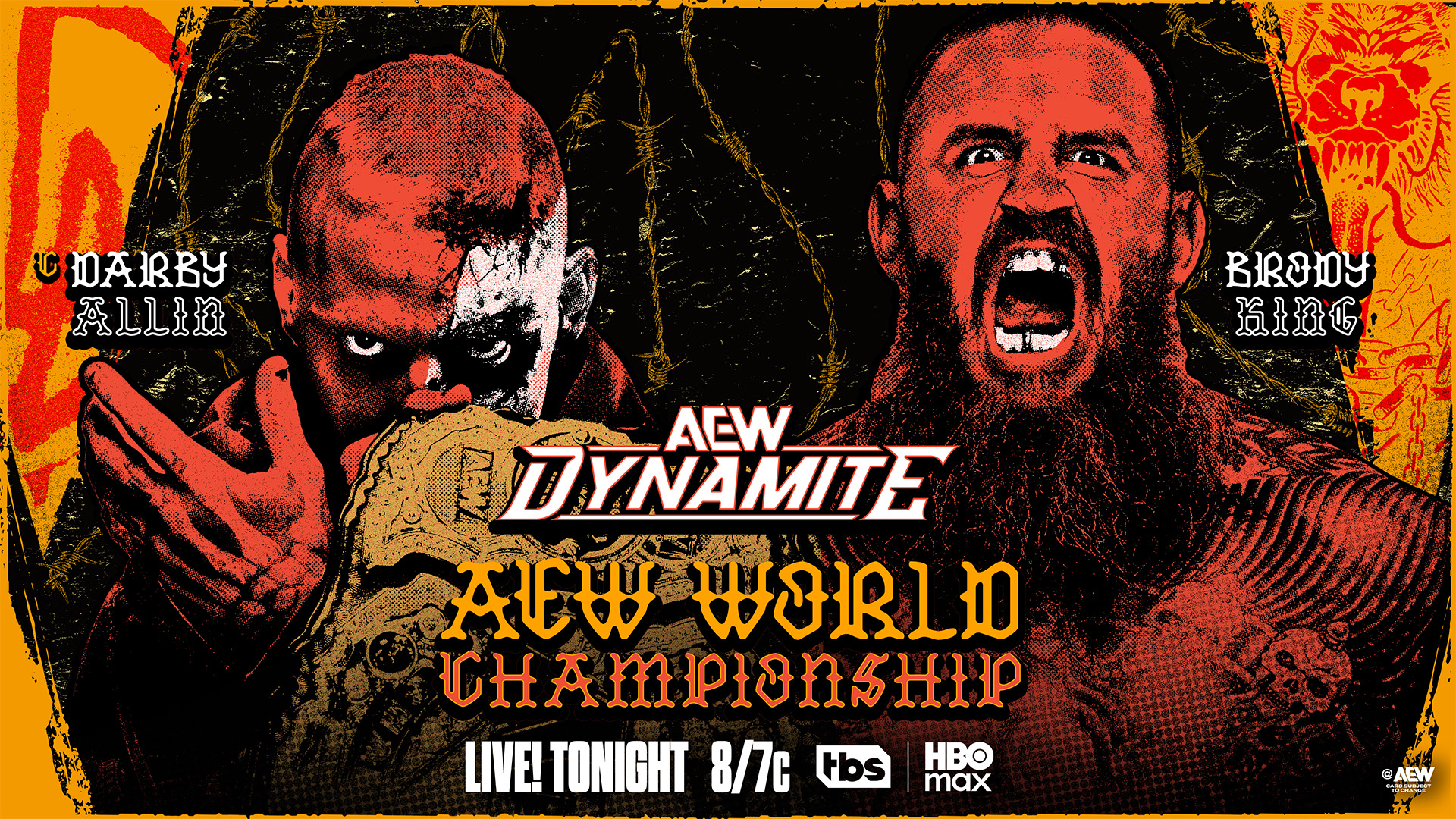 AEW Dynamite Brody King vs. Darby Allin match graphic