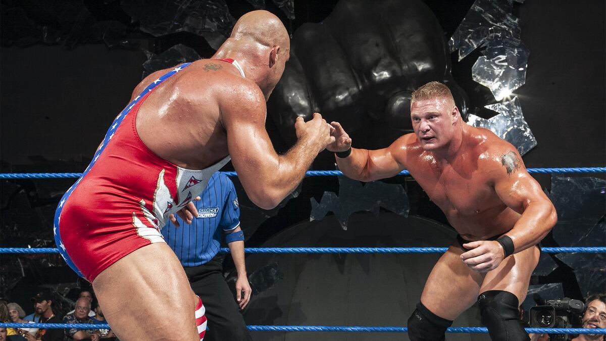Kurt Angle says ‘enjoy retirement’ to Brock Lesnar after WWE WrestleMania 42