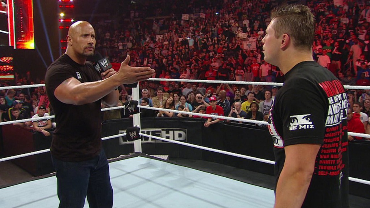 The Miz and The Rock on WWE RAW 2012