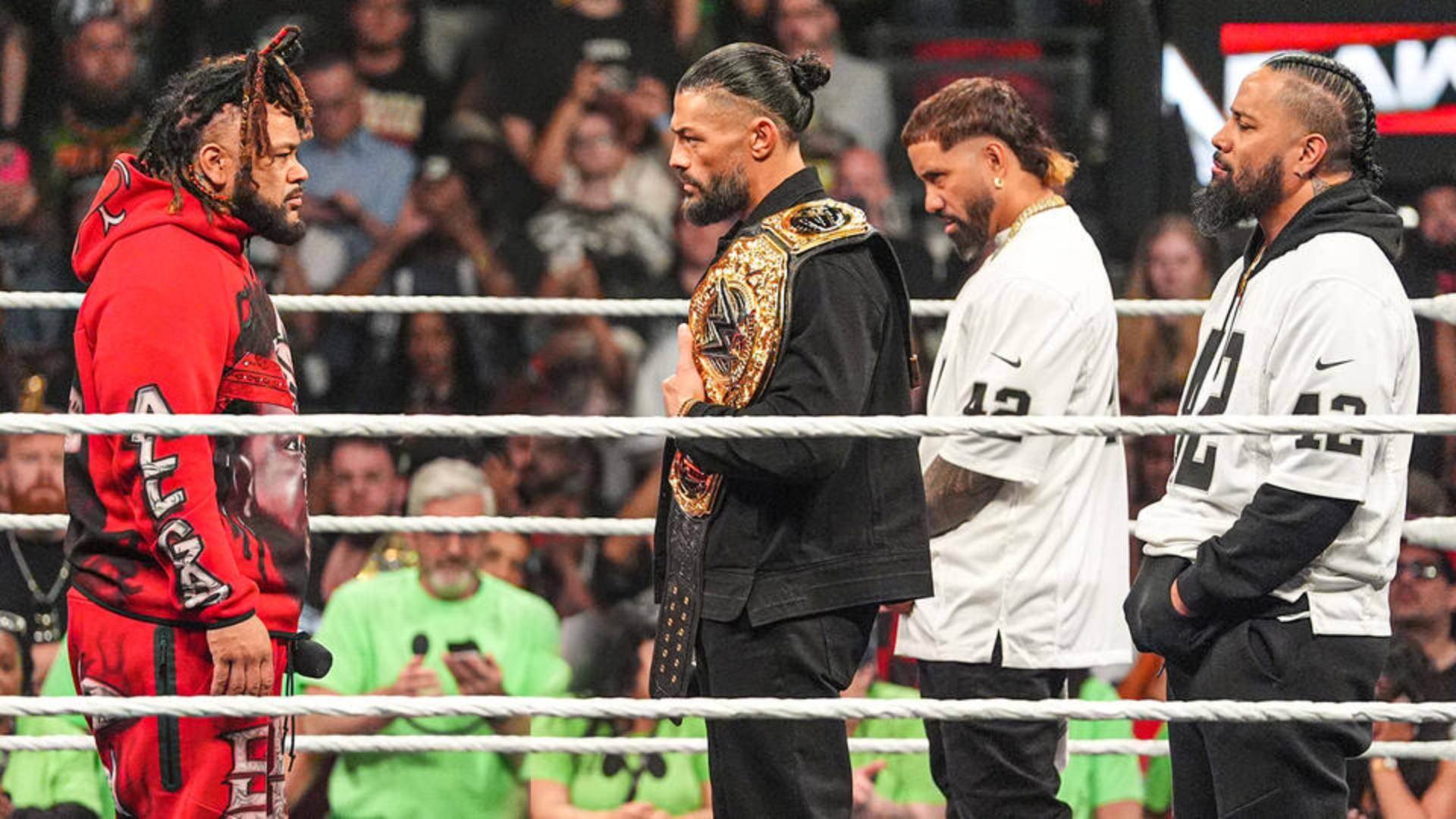 WWE RAW Jacob Fatu Roman Reigns Usos