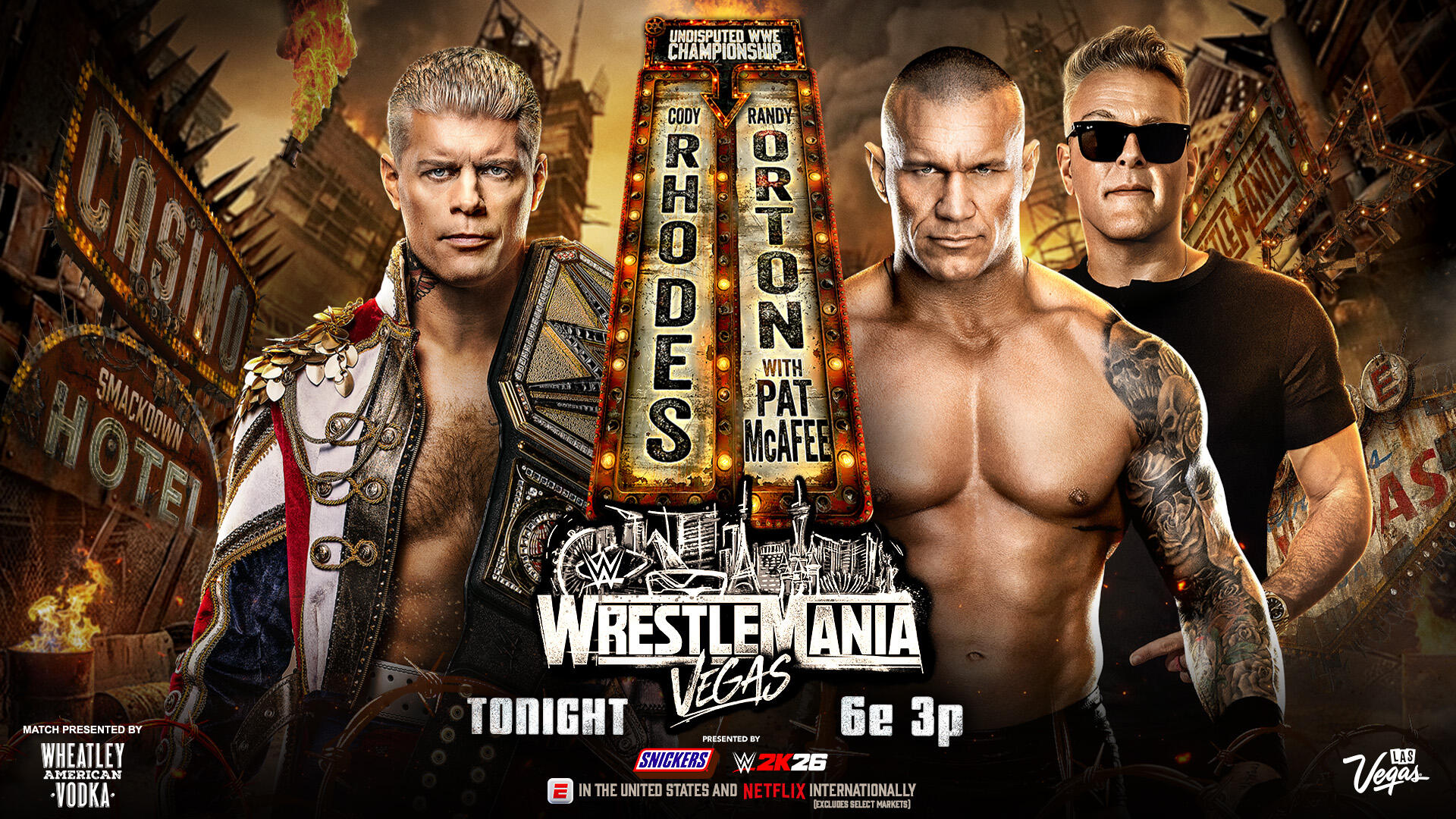 WWE WrestleMania 42 match graphic: Randy Orton vs. Cody Rhodes