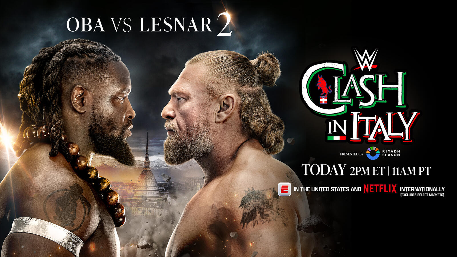 WWE Clash in Italy 2026 Brock Lesnar vs. Oba Femi