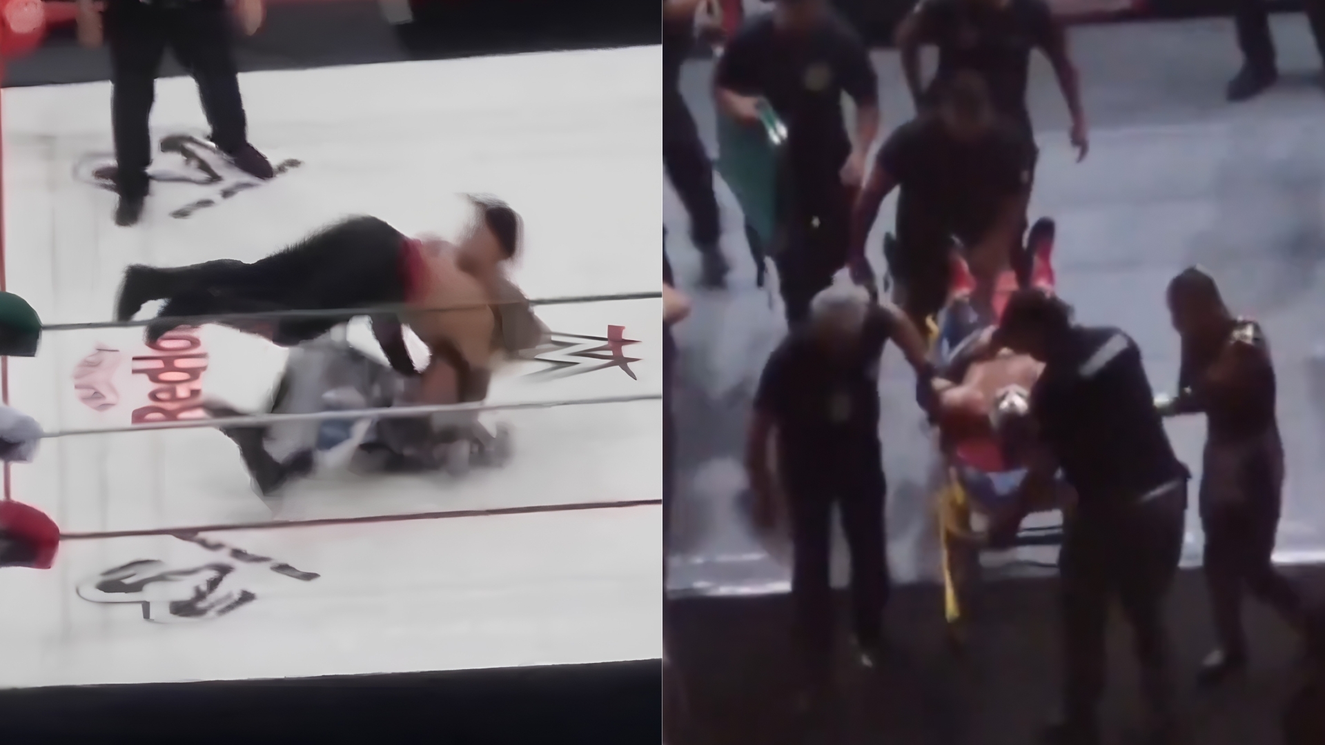 Octagon Jr. AAA star stretchered out following top rope botch