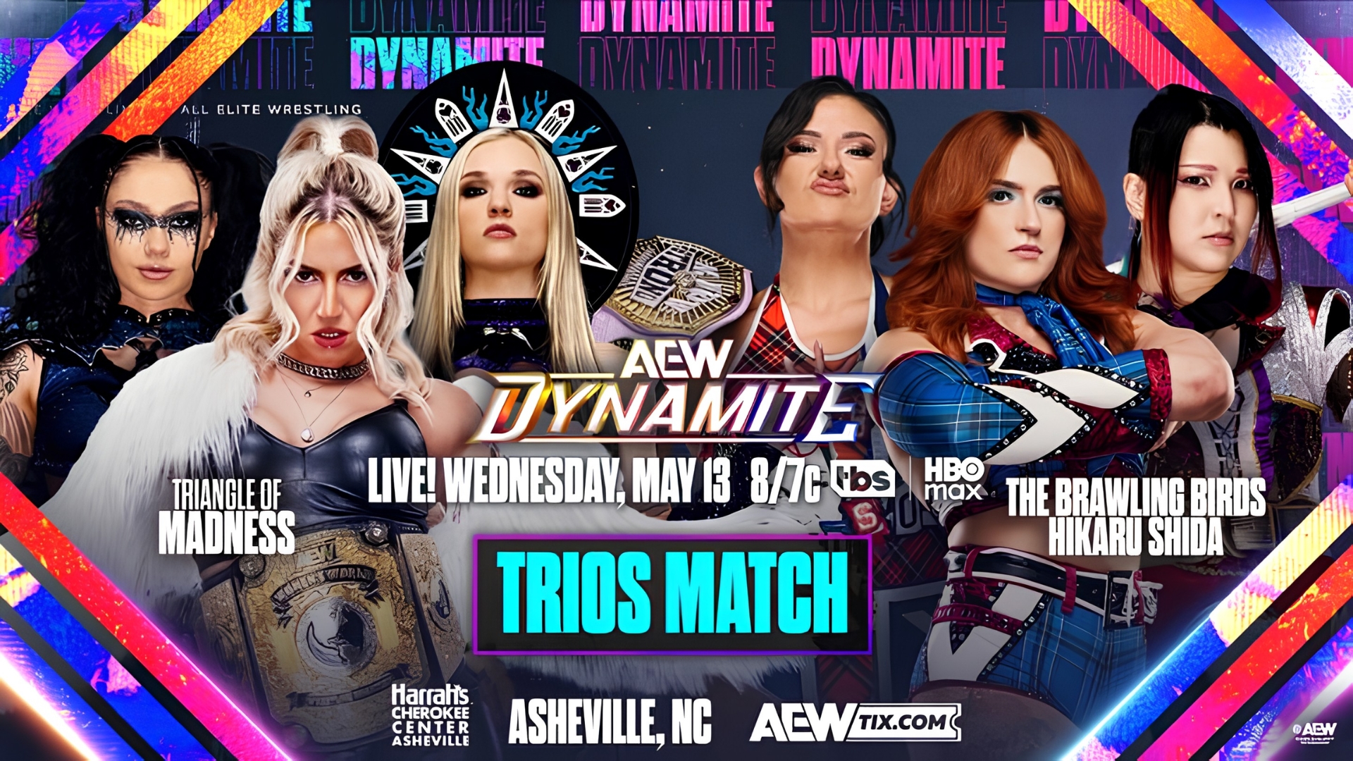 AEW Dynamite Triangle of Madness vs Brawling Birds Hikaru Shida