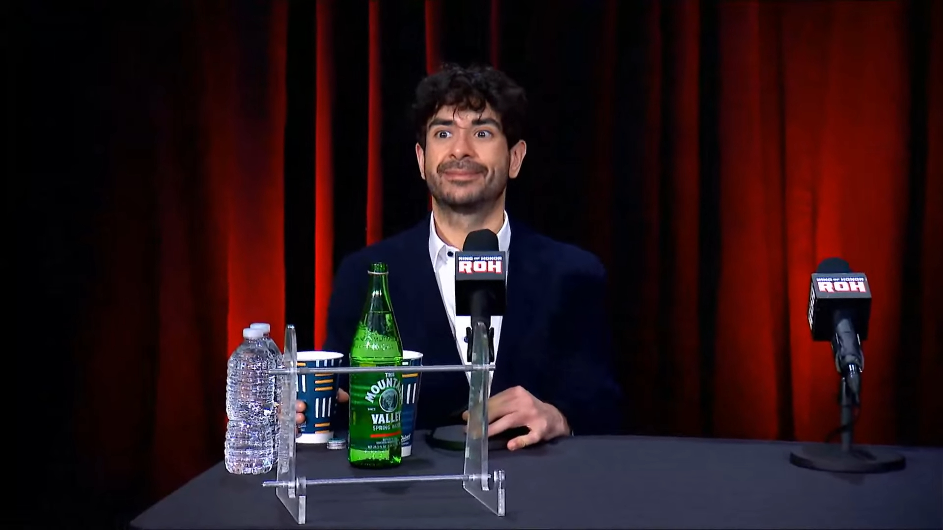 Tony Khan at ROH Supercard of Honor 2026 media scrum
