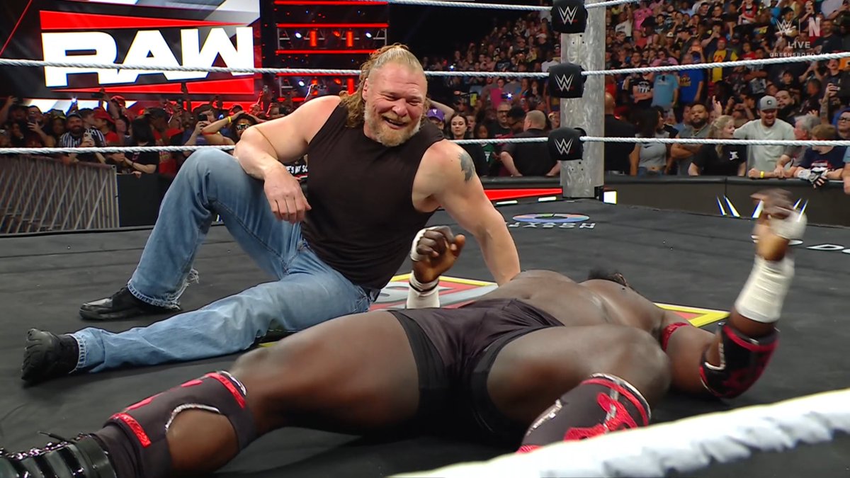 Brock Lesnar gets the upper hand on Oba Femi
