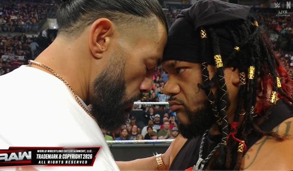 Roman Reigns & Jacob Fatu ahead of their Clash in Italy match