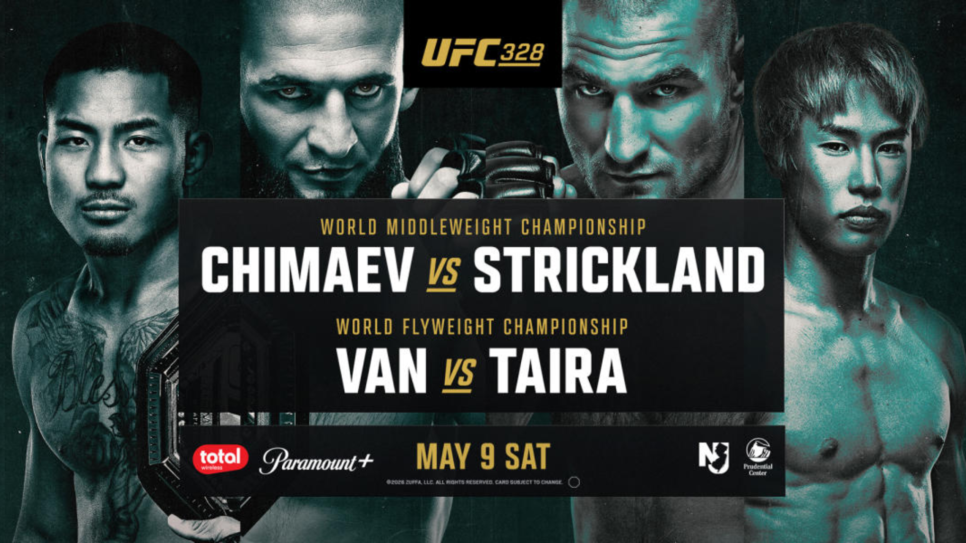 UFC 328 Main Events Poster