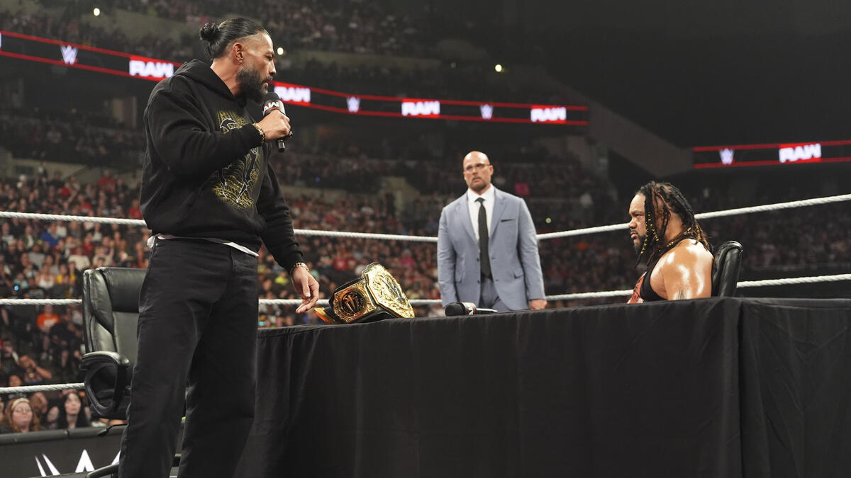 Roman Reigns Jacob Fatu WWE Raw contract signing