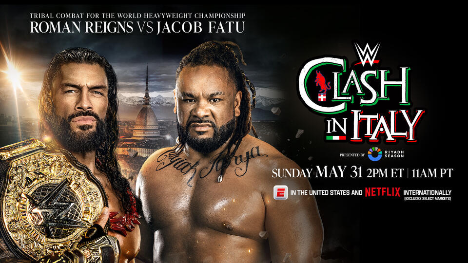 Roman Reigns Jacob Fatu WWE Clash in Italy