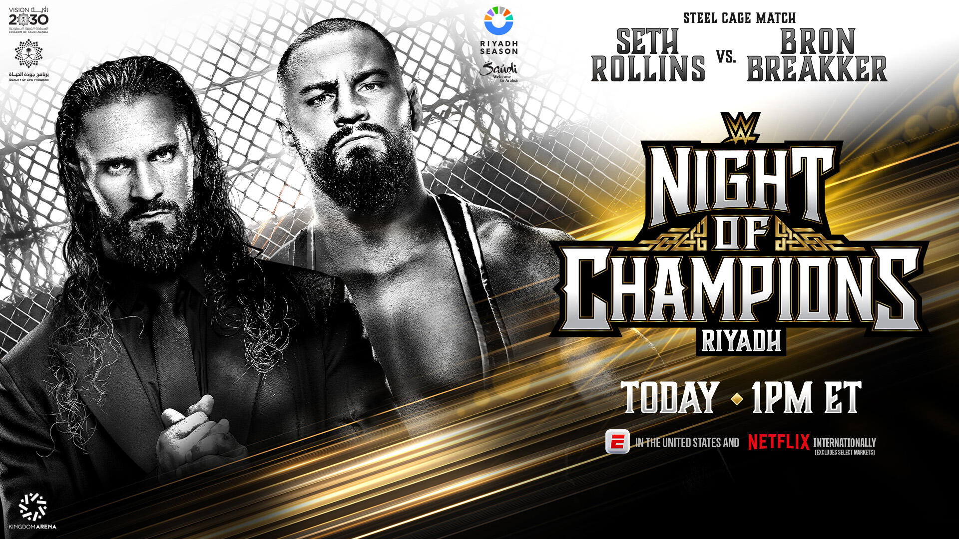 Seth Rollins vs. Bron Breakker steel cage match result from WWE Night of Champions