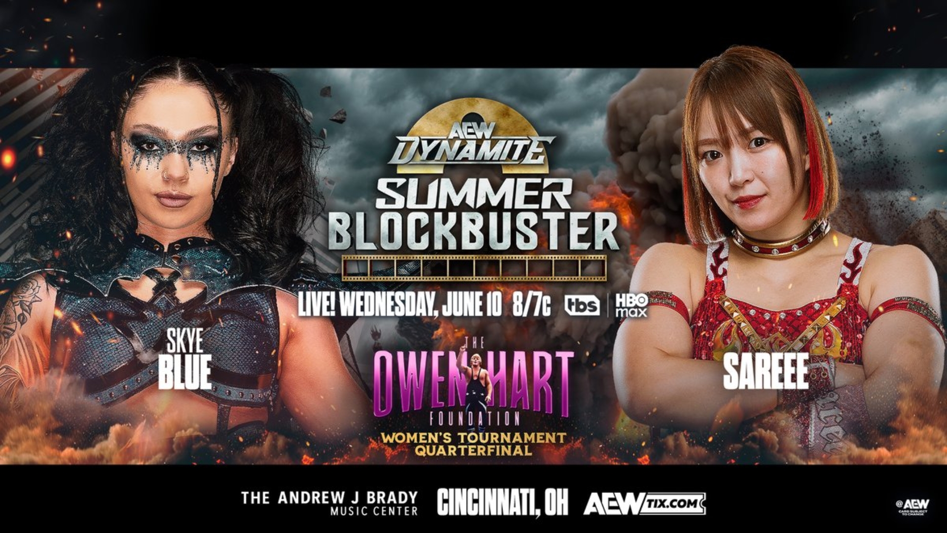 AEW Dynamite Summer Blockbuster Skye Blue vs Sareee