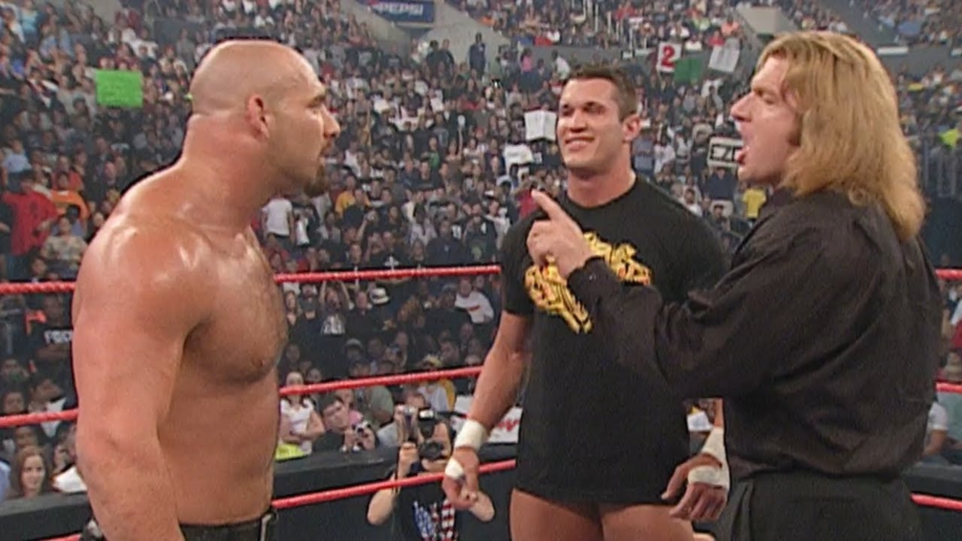 Goldberg Triple H Randy Orton WWE RAW