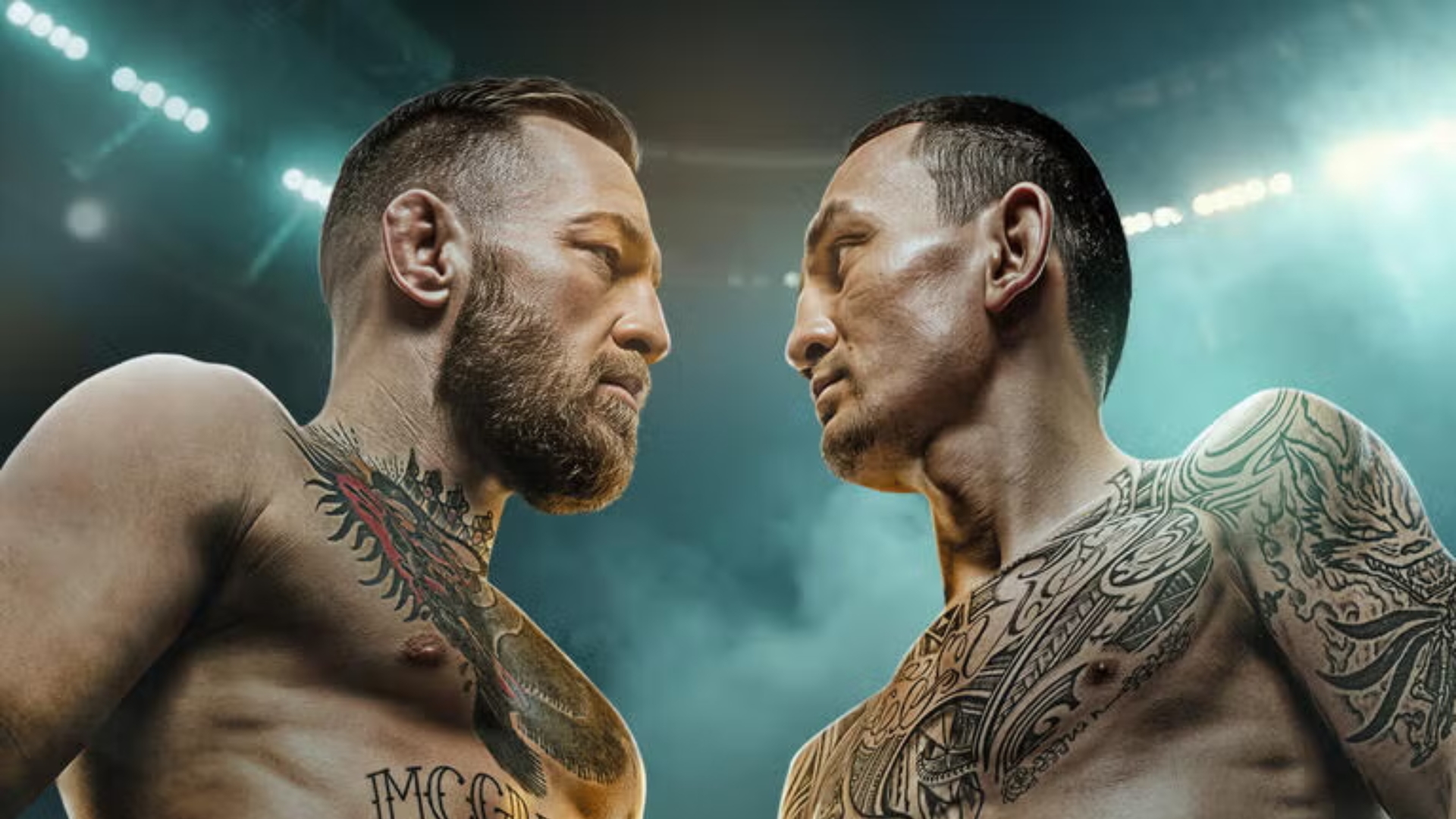 UFC 329 McGregor vs Holloway Face-to-Face poster
